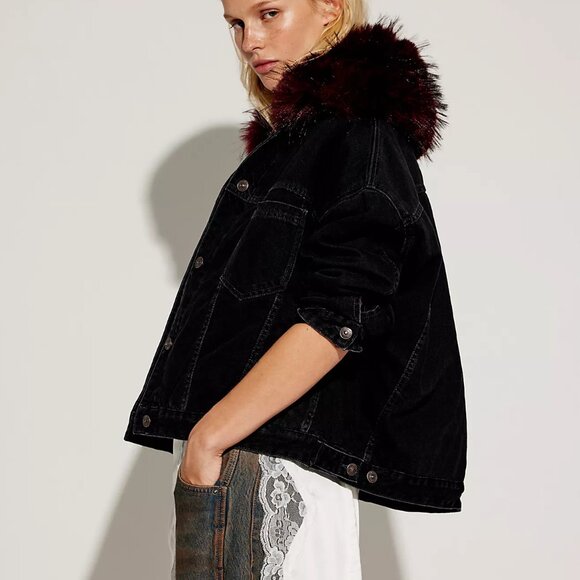 Opal Swing Faux Fur Collar Jacket - Picture 3 of 11